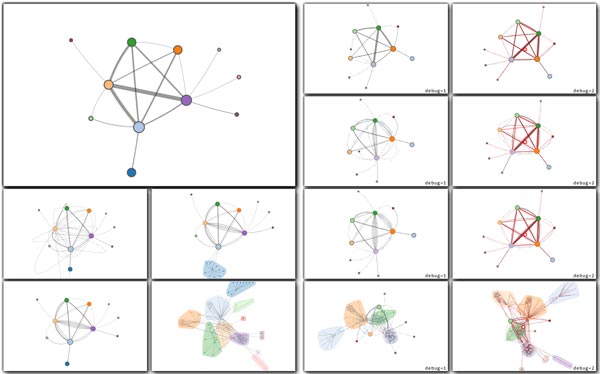 d3.js: force layout and a grid-based anti-collision / positioning ...