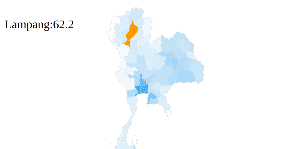 D3 - Thailand map by population density · GitHub