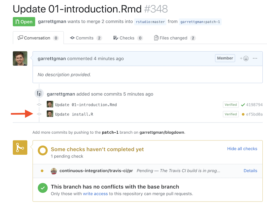 How to make and update a pull request when you are using the web api ...