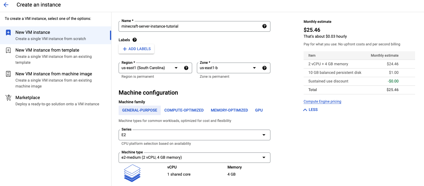Instructions for installing Minecraft Server on Google Cloud · GitHub