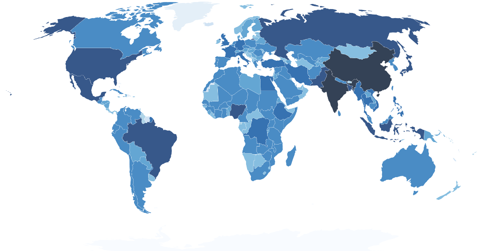 Power index. Урбанизация карта.