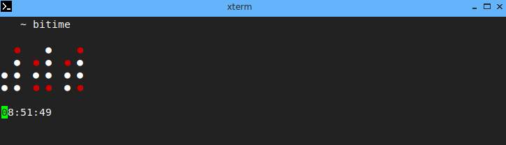 A simple binary clock in your terminal · GitHub