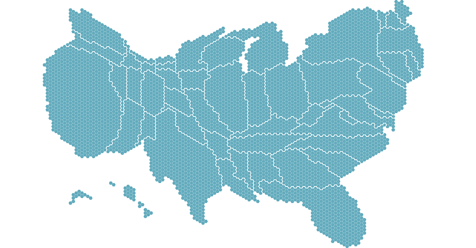 U.S. State Hexagonal Cartogram · GitHub