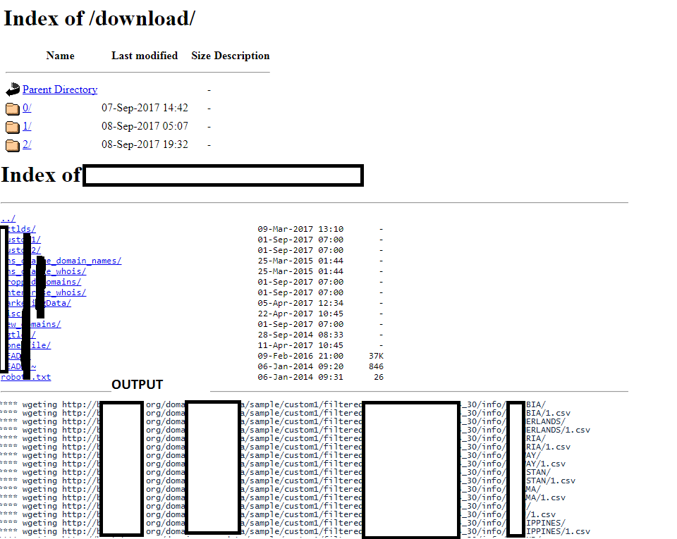 A simple script to aspire (download all files) the 'index of' a website ...