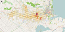 Leaflet + D3js: Hexbin · GitHub