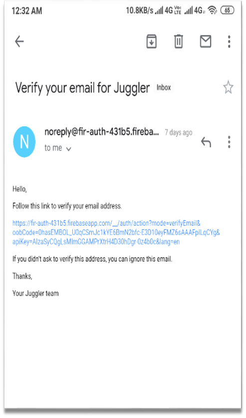 Email verification