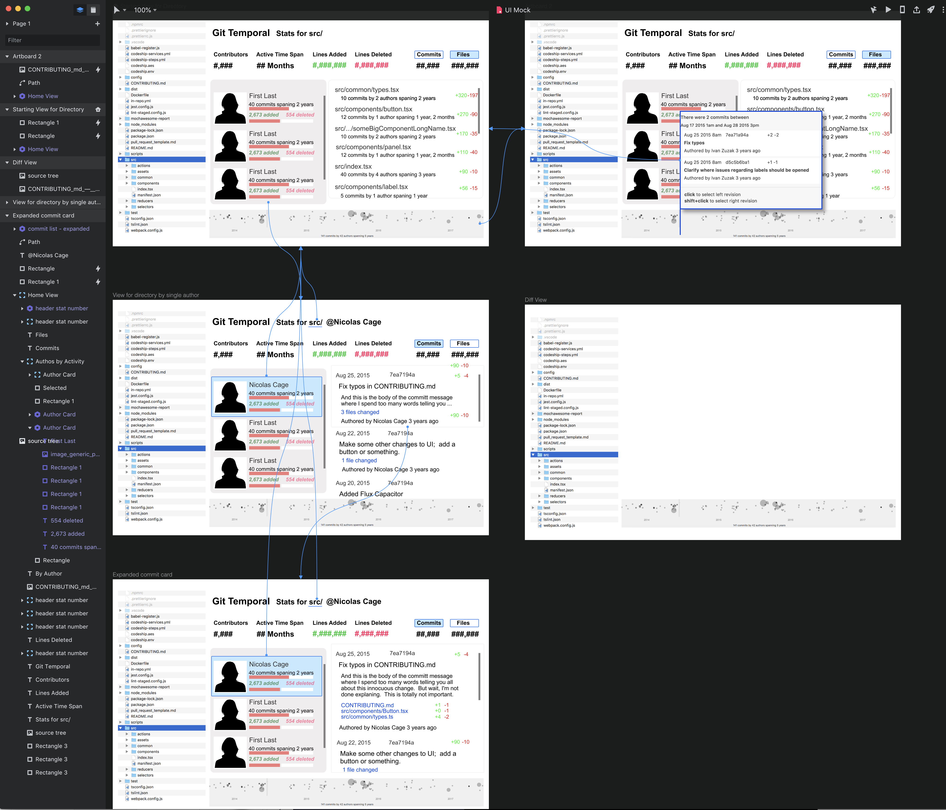 Git Temporal art boards in InVision Studio