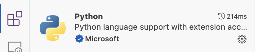 python extension for VS Code