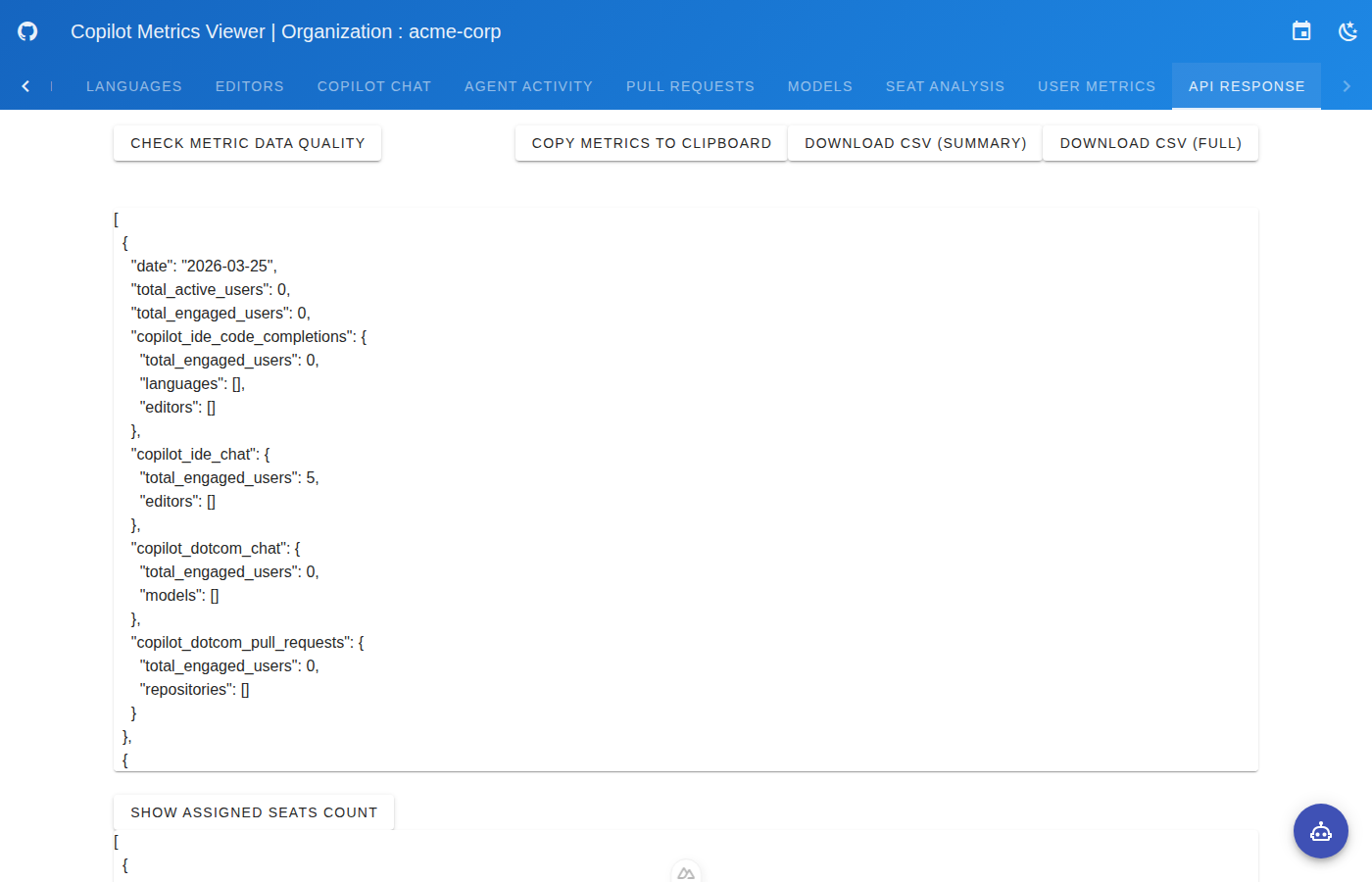 CSV Export Options
