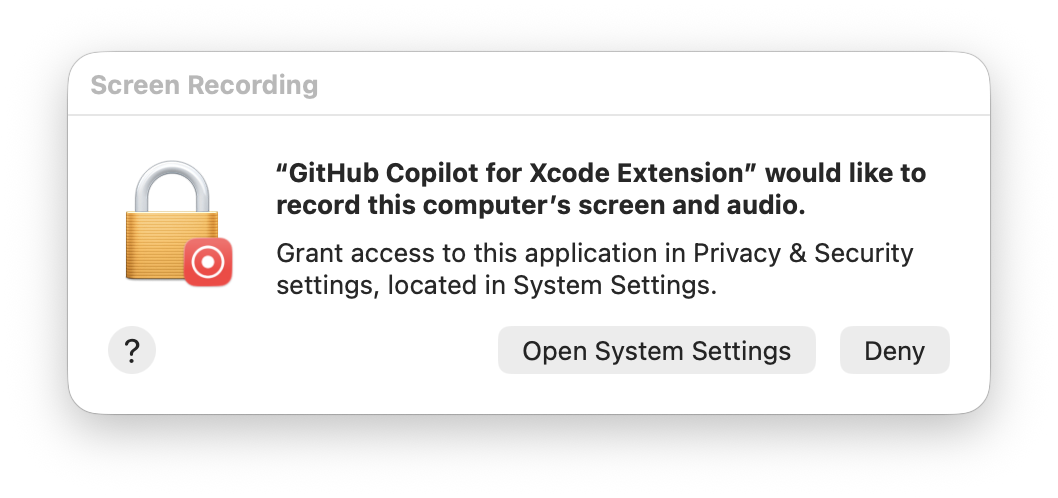 Screen & System Audio Recording Permission