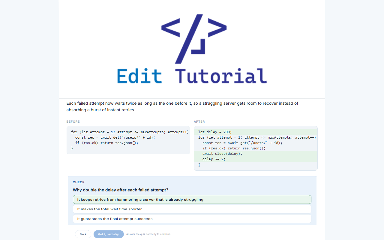 Edit Tutorial preview