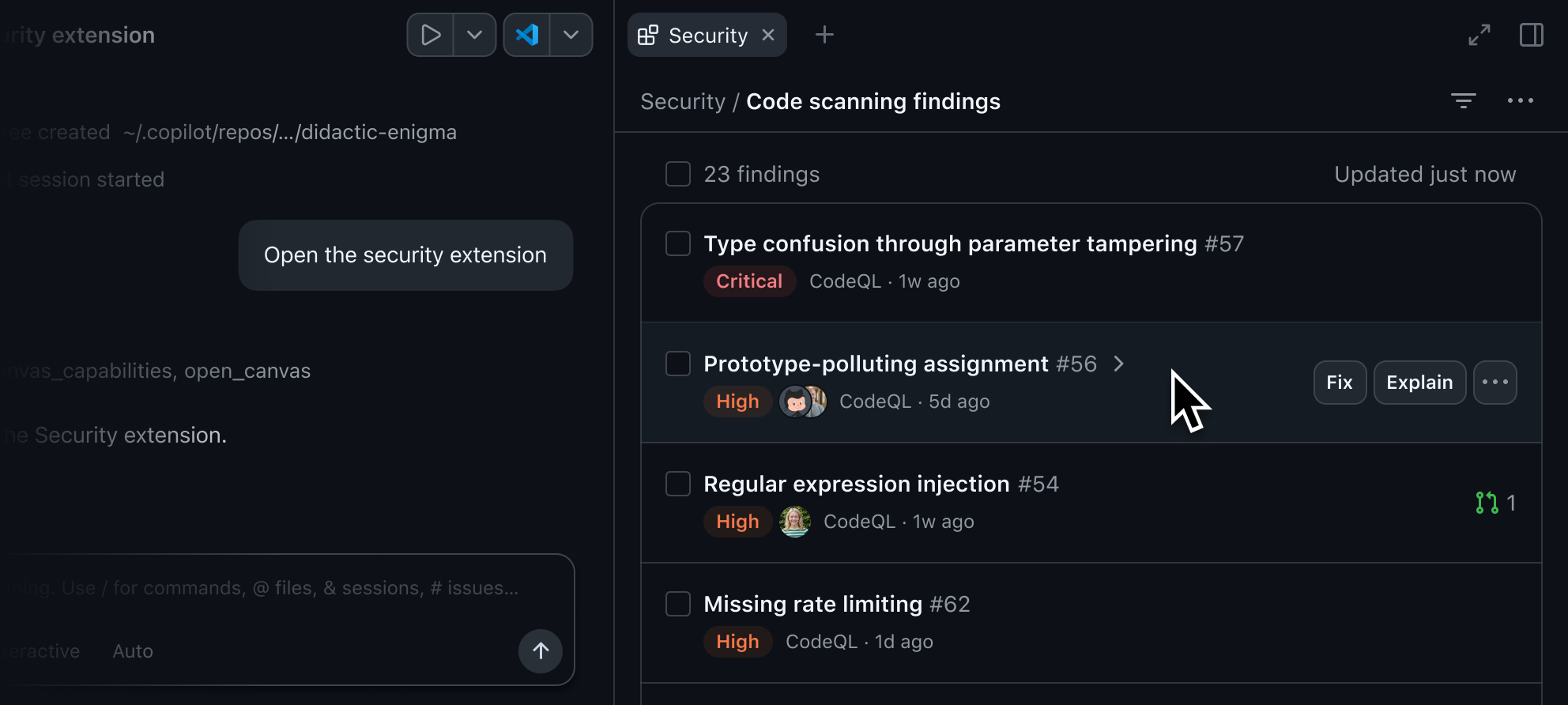 GitHub Security preview