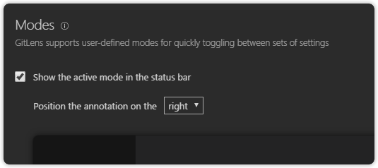 modes settings