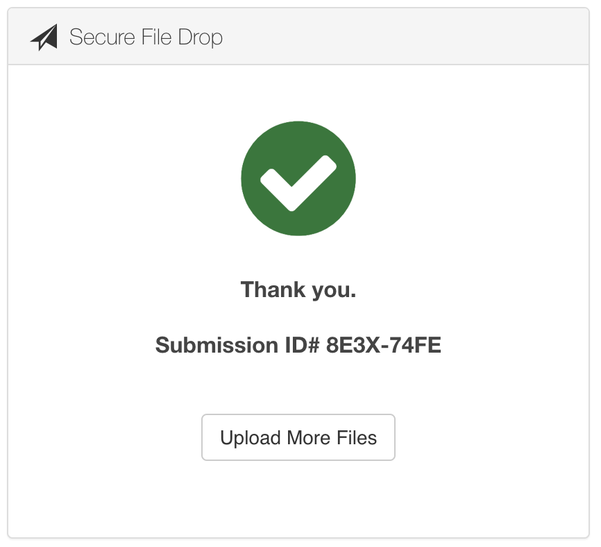 File upload complete