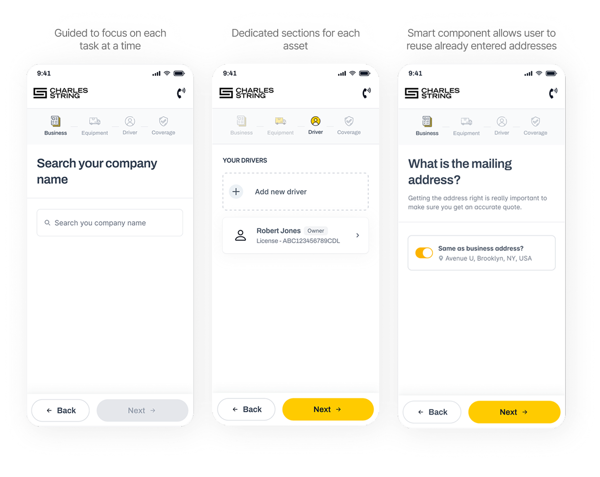 Structure — mobile-first redesign