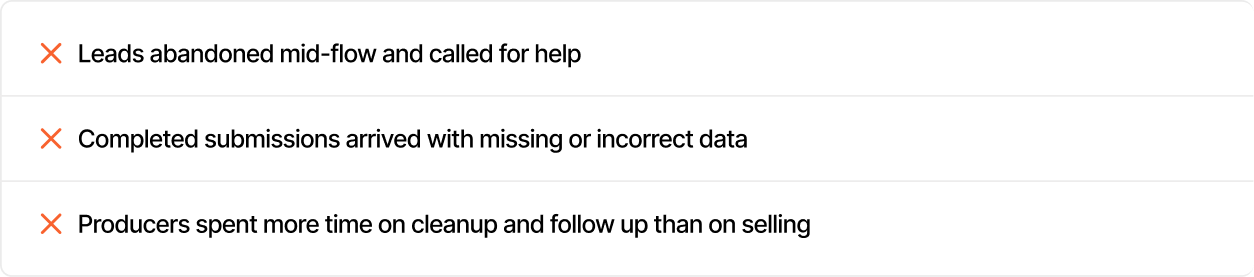 Problems with the form