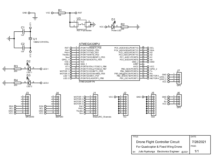 Flight Controller Schematic Circuit Diagram