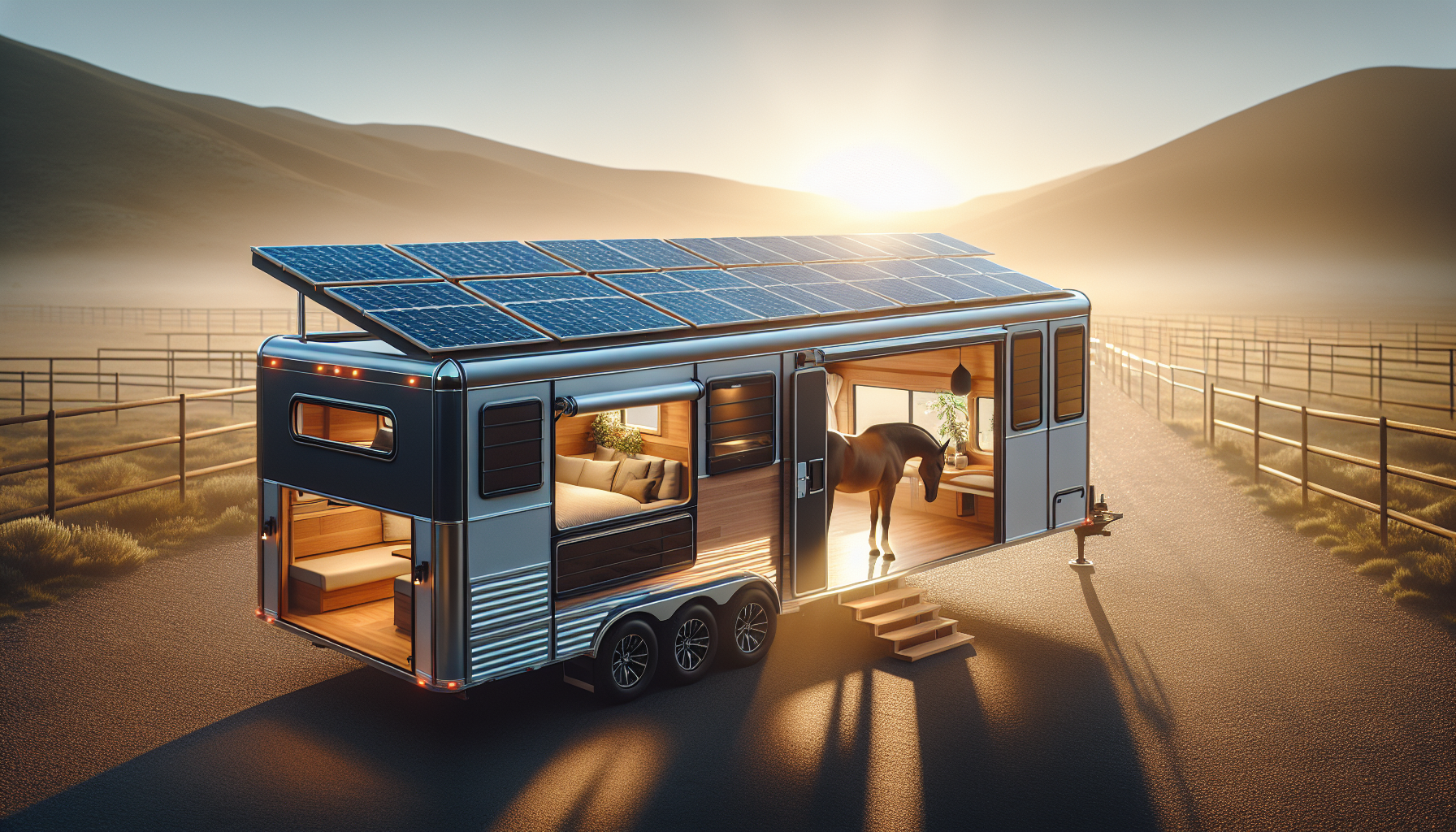 solar panels horse trailer - essential horse trailer equipment and accessories