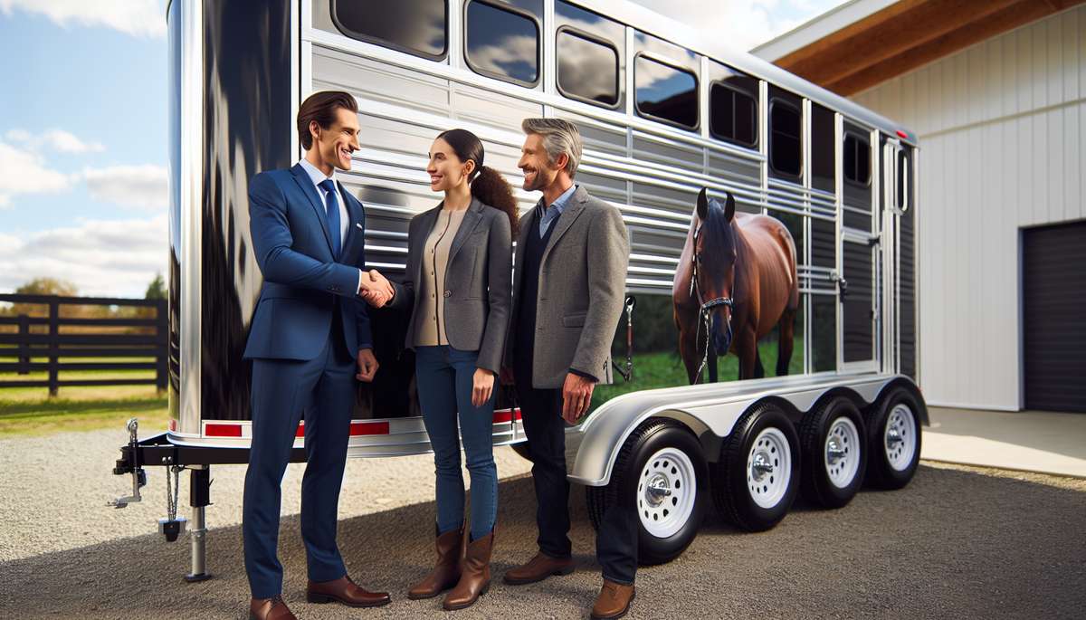 horse trailer extended warranty - Successful horse trailer sale at a professional dealership