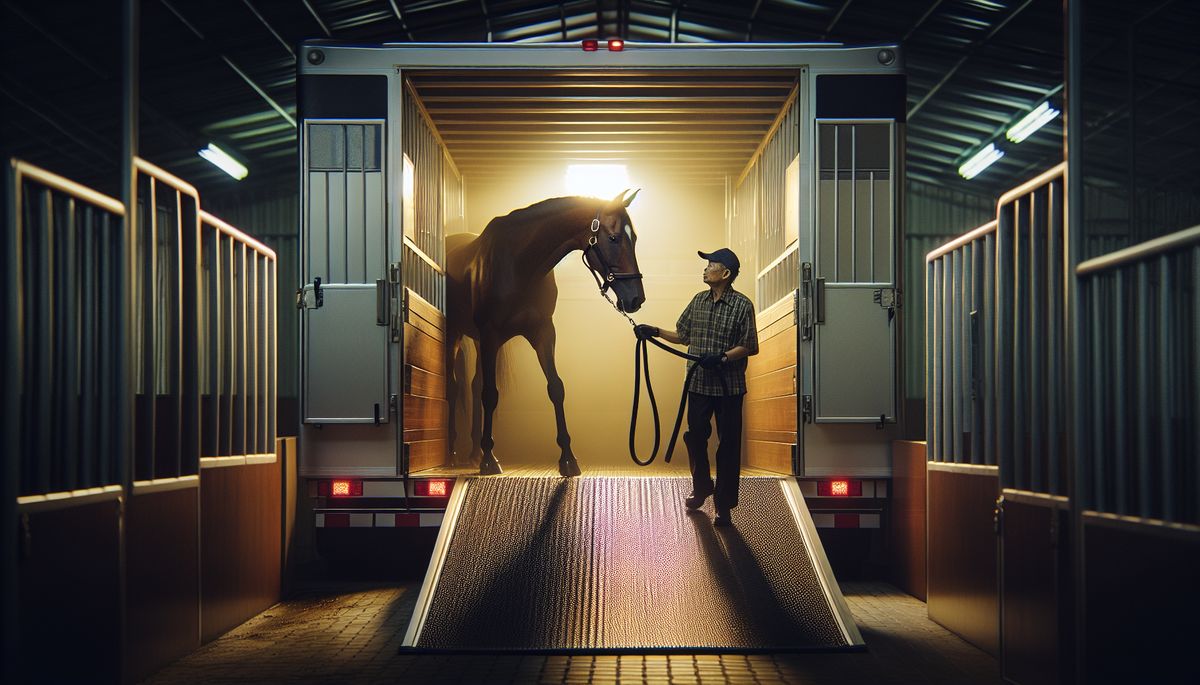 horse trailer laws by state - Loading a horse into a trailer safely and calmly