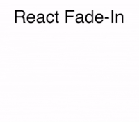 React Fade In