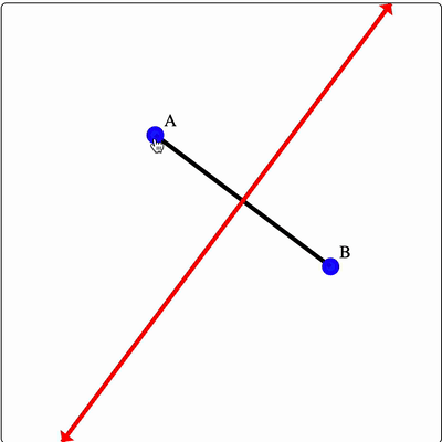 Example of Perpendicular Bisector command