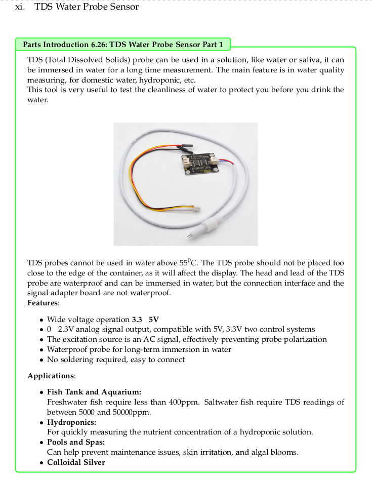 TDS water sensor