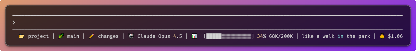 Claude Code Statusline Demo