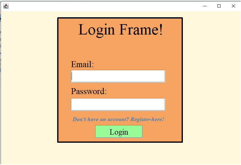 Frame de Login