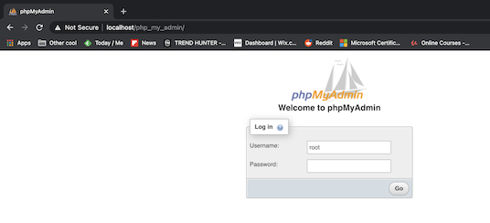 phpMyAdmin Login