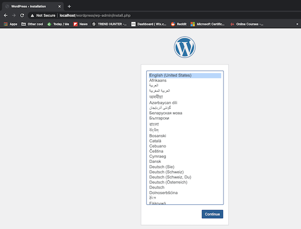 First Page Wordpress