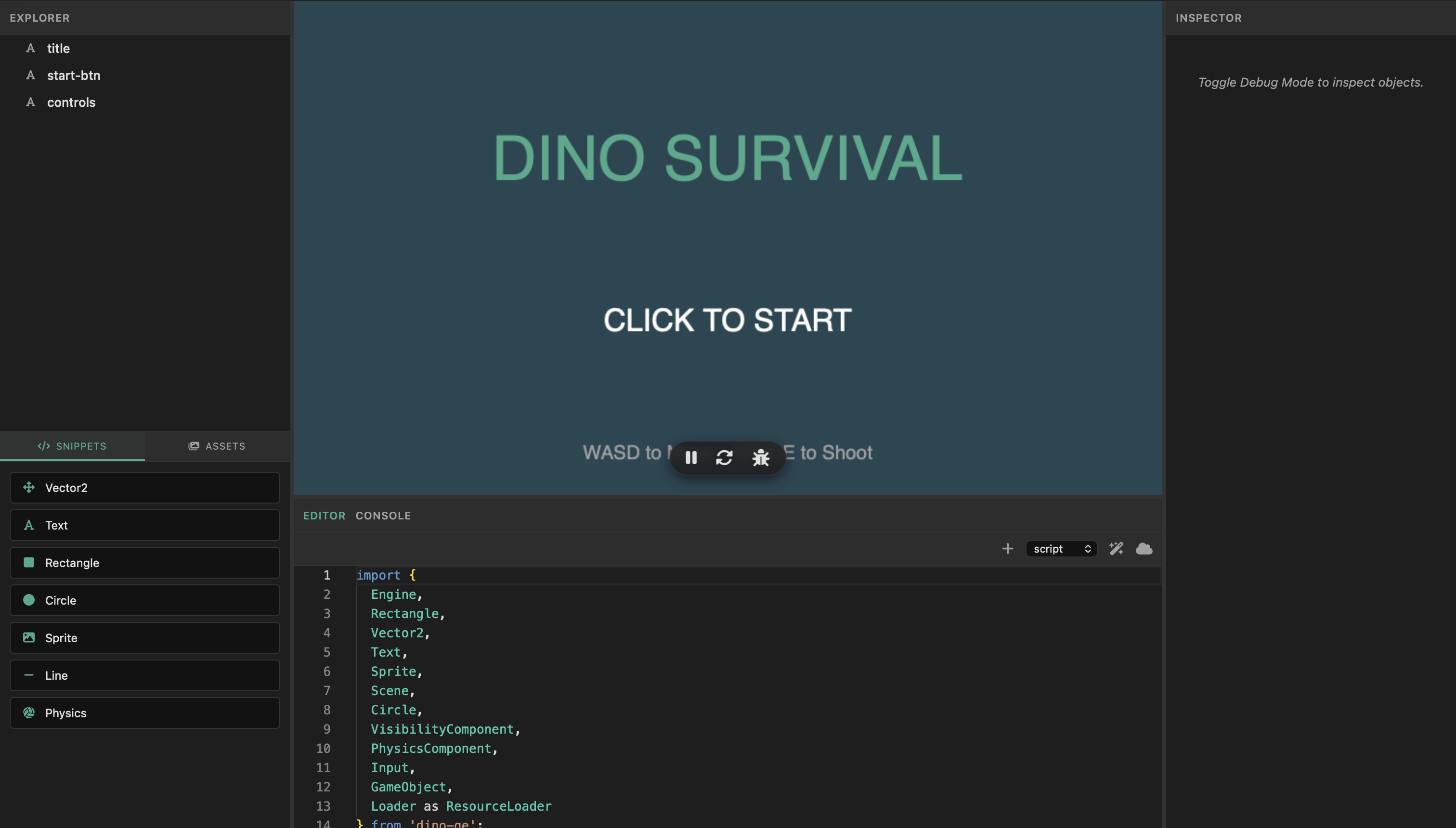 Dino GE Playground Preview
