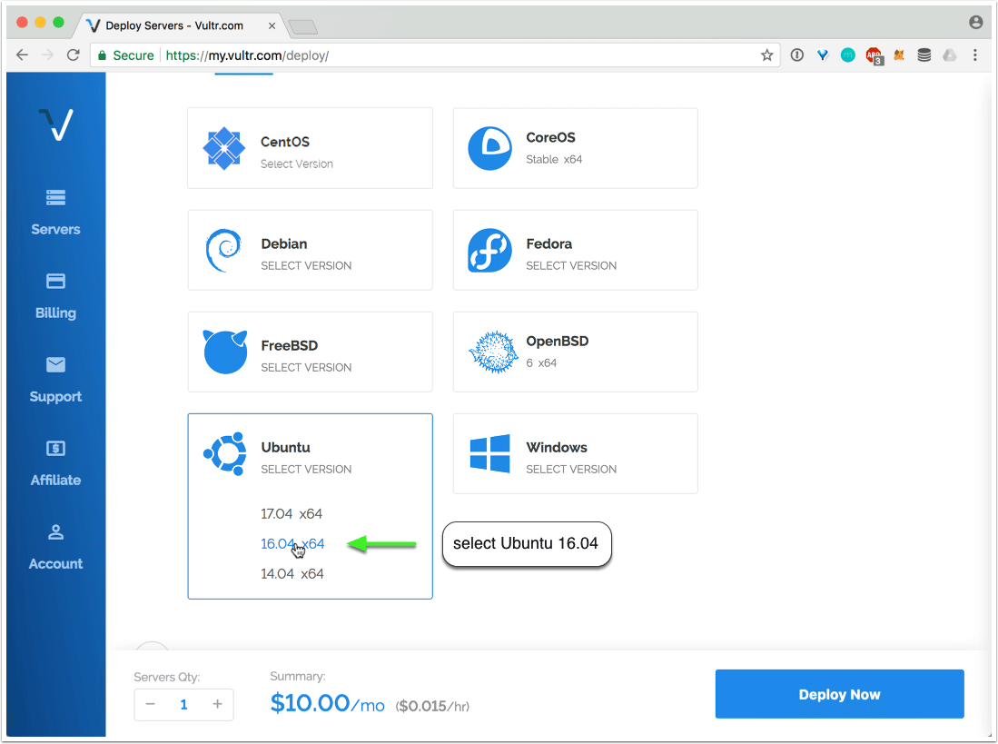 VPS location choice