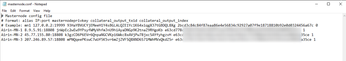 editing masternode.conf