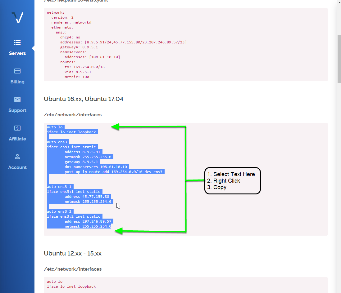 Networking Configuration