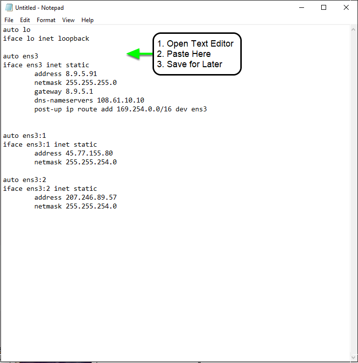 Networking Configuration