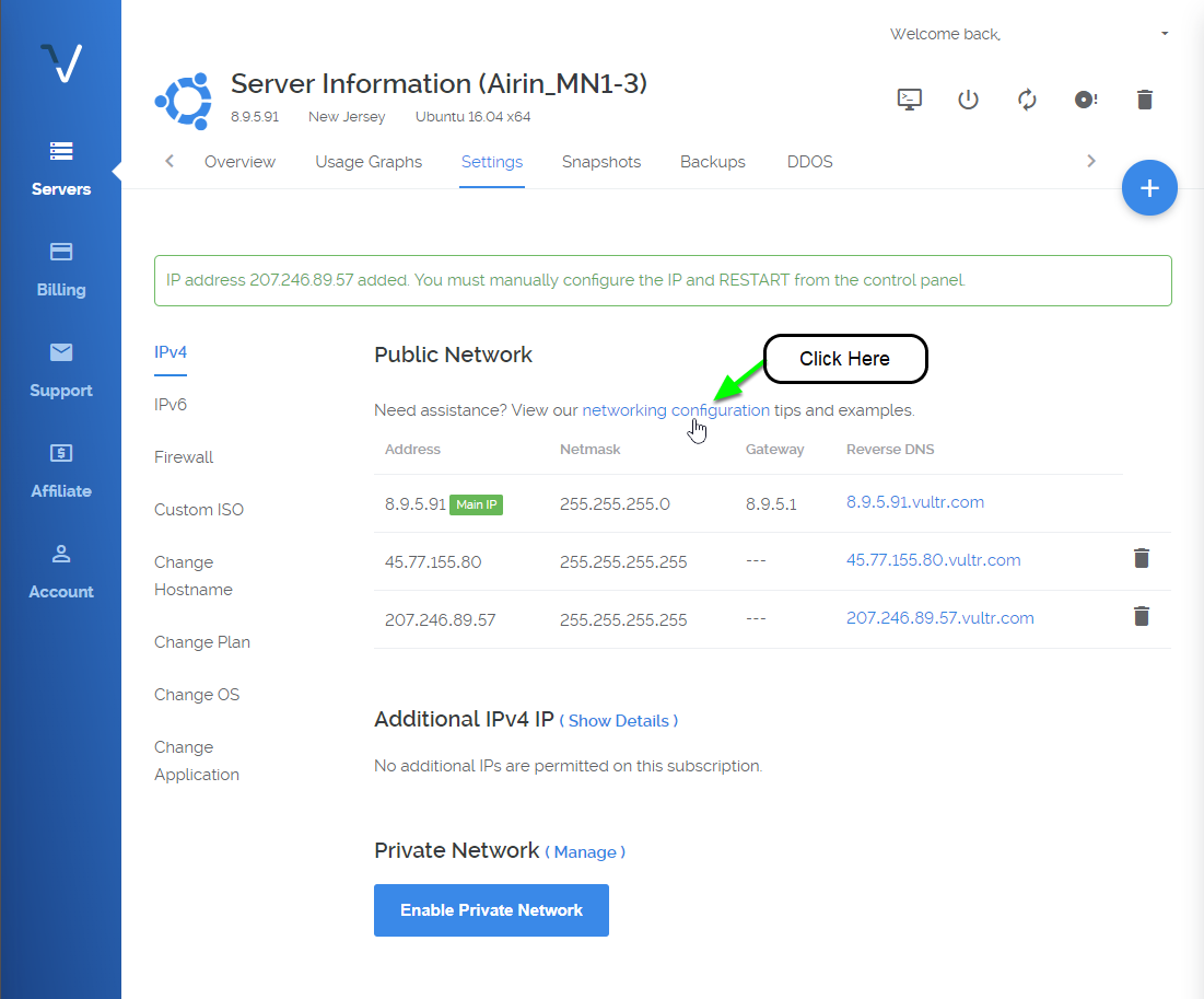 Networking Configuration