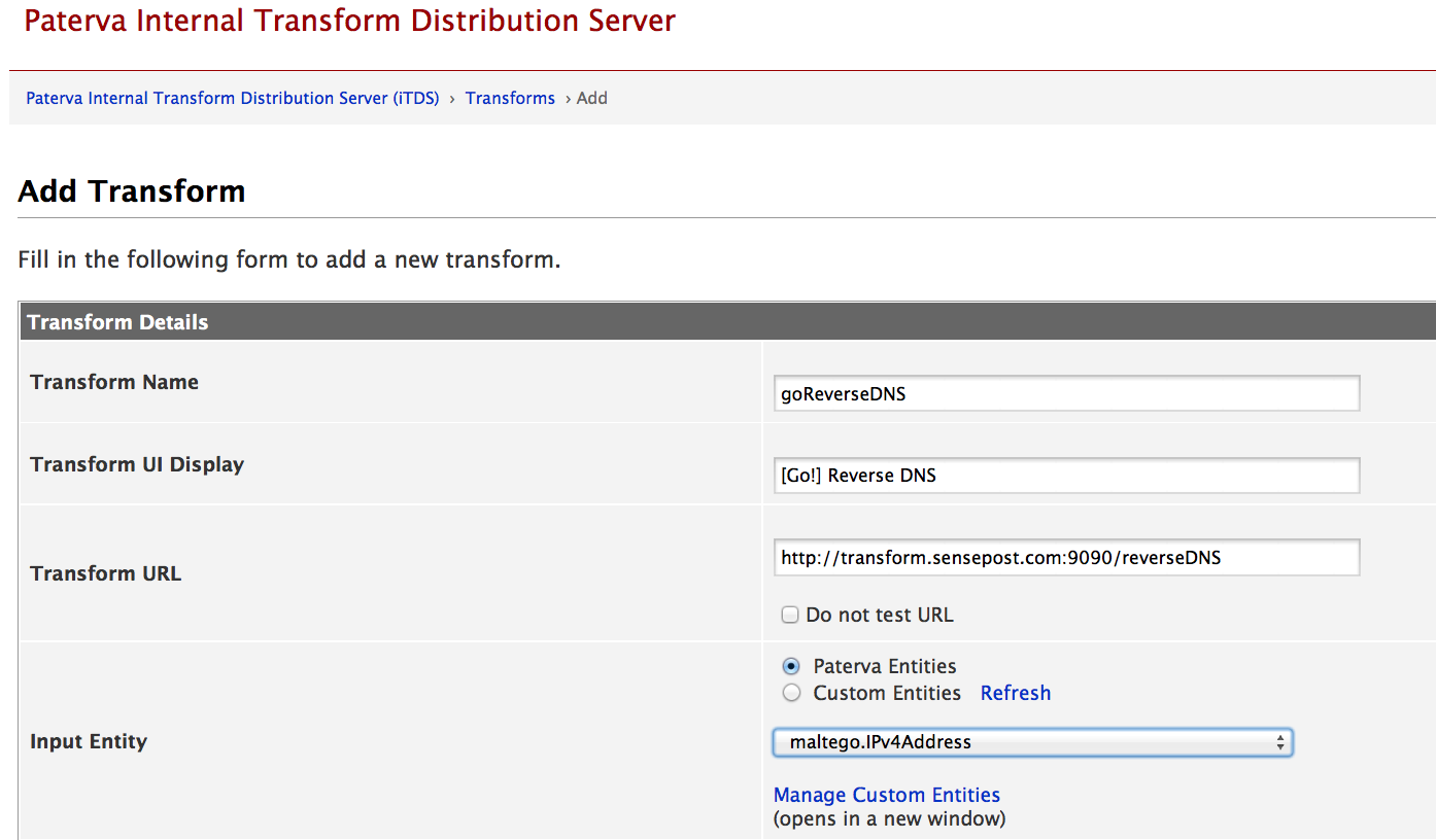 TDS Config