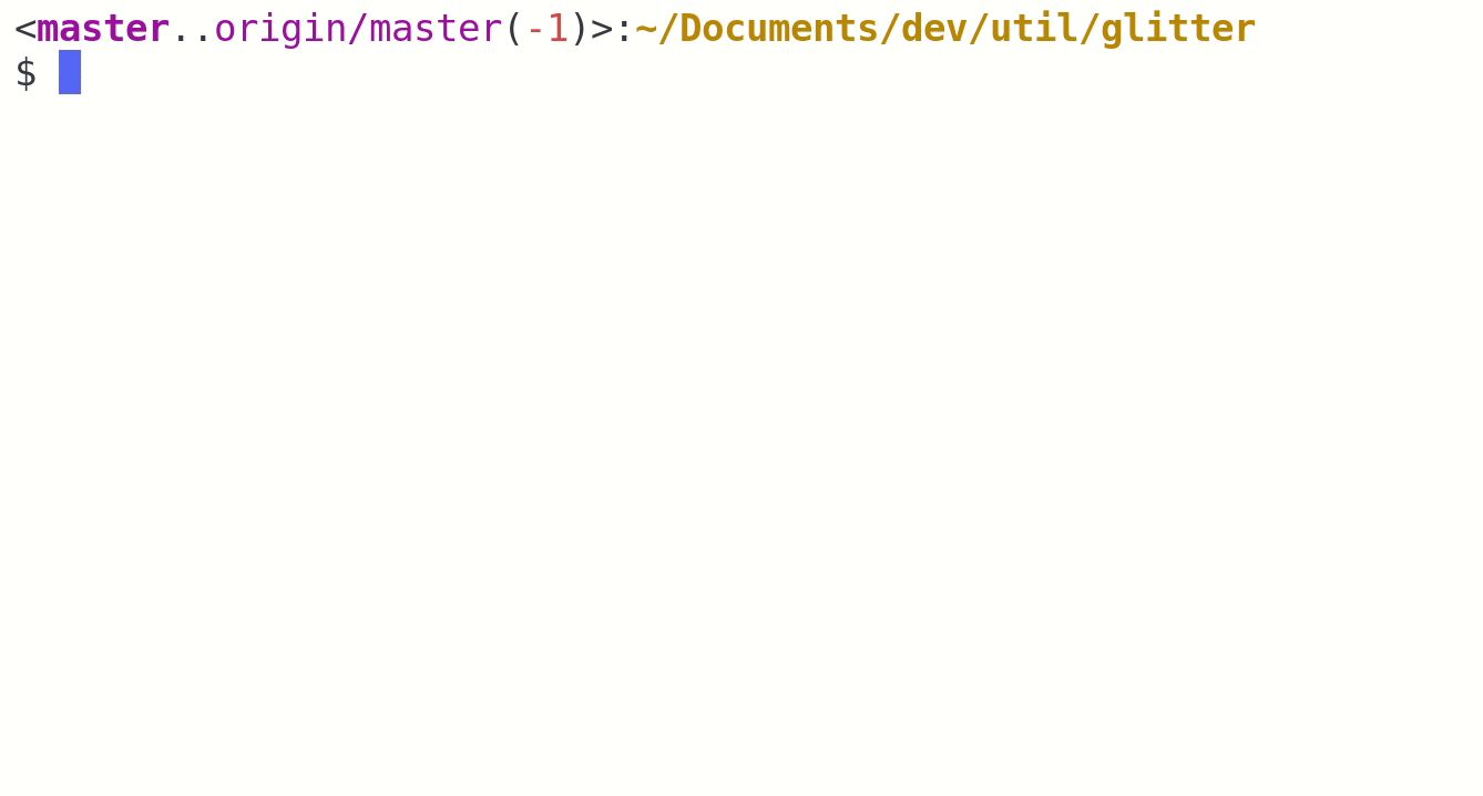 Glit is an informative shell prompt
