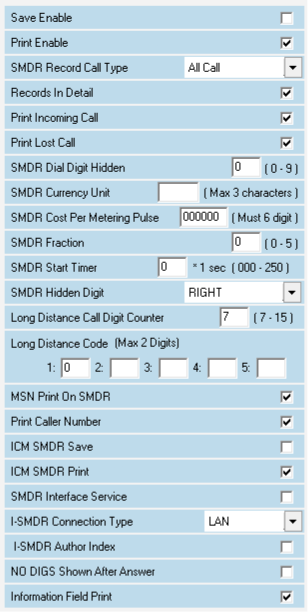 SMDR Atributes (PGM177)