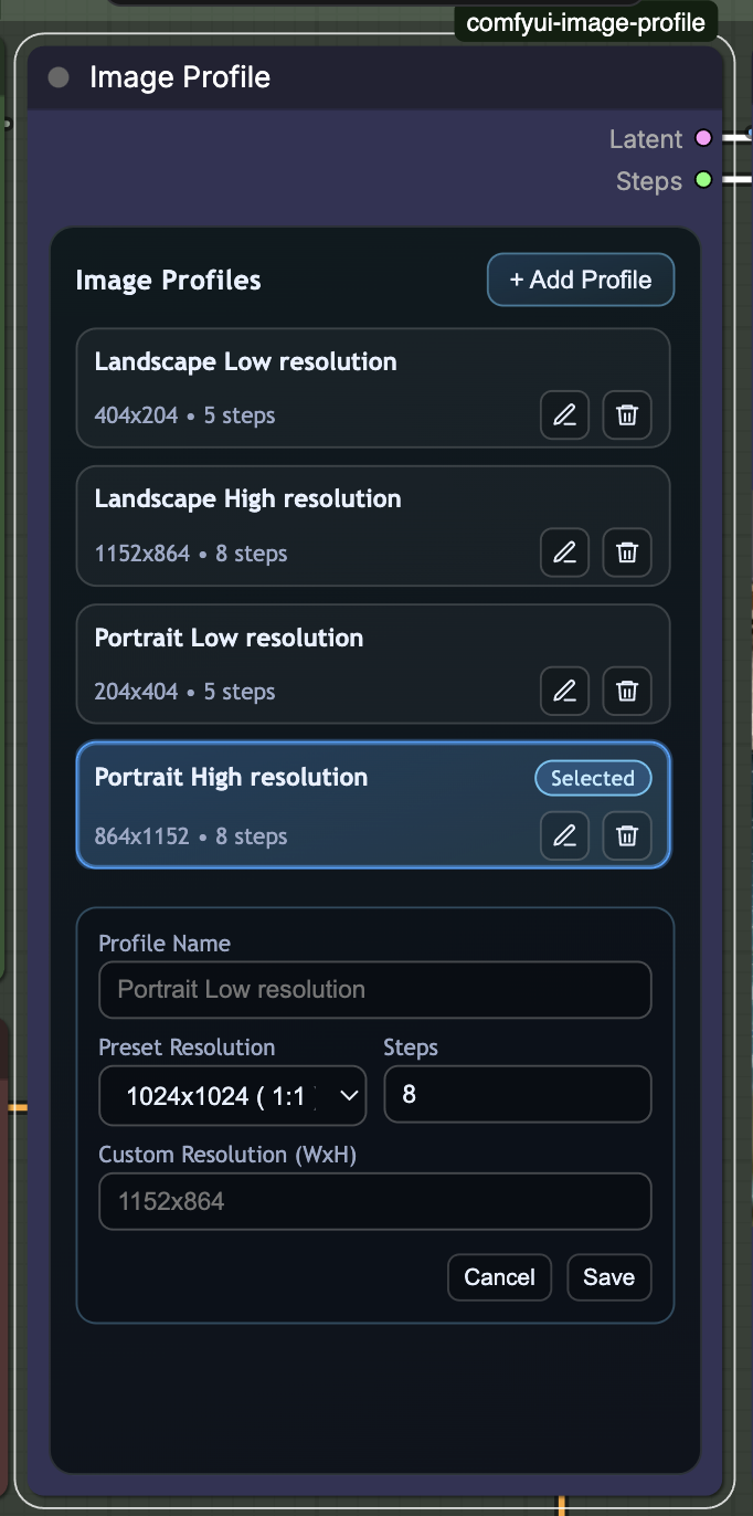 ComfyUI Image Profile Screenshot
