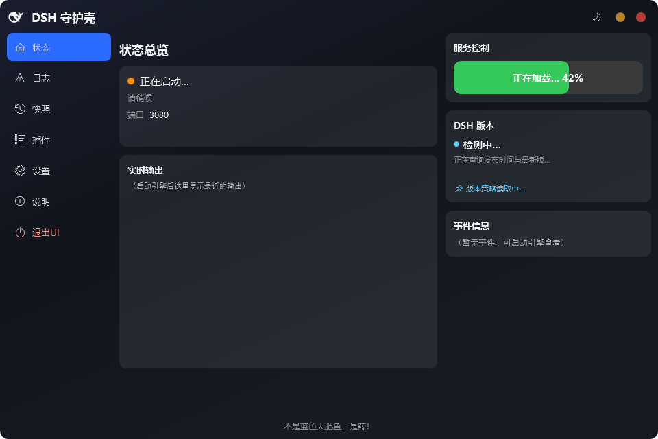 状态页：正在启动中