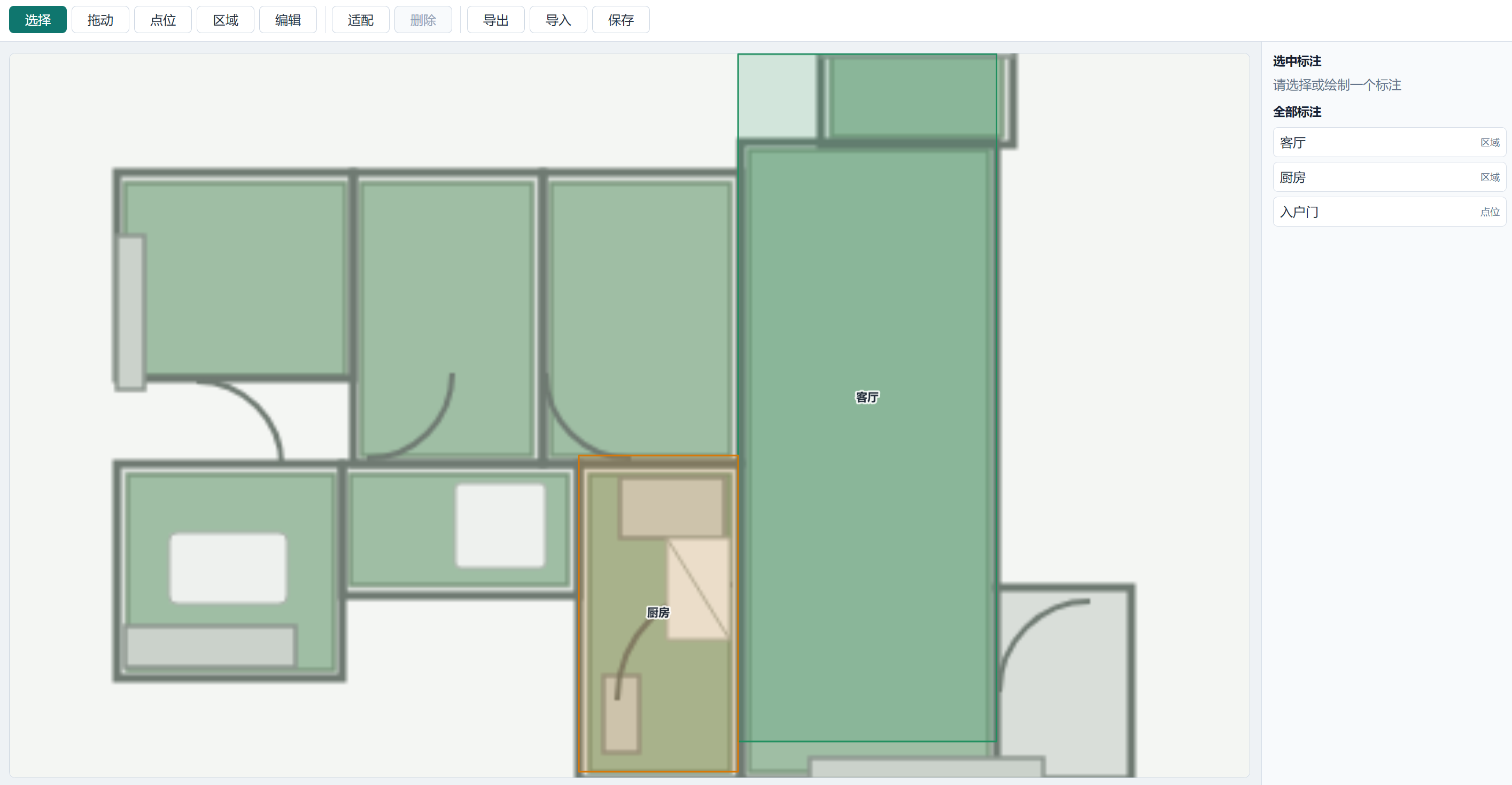 OL Image Map 示例界面