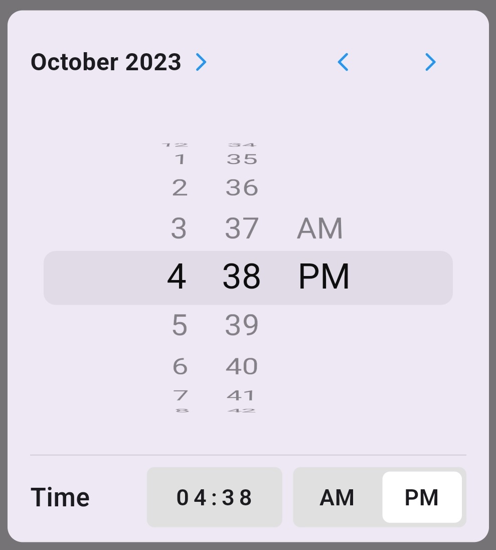 Time Picker View