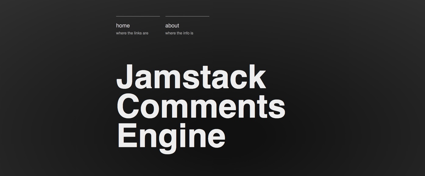 Jamstack Comments Engine screengrab