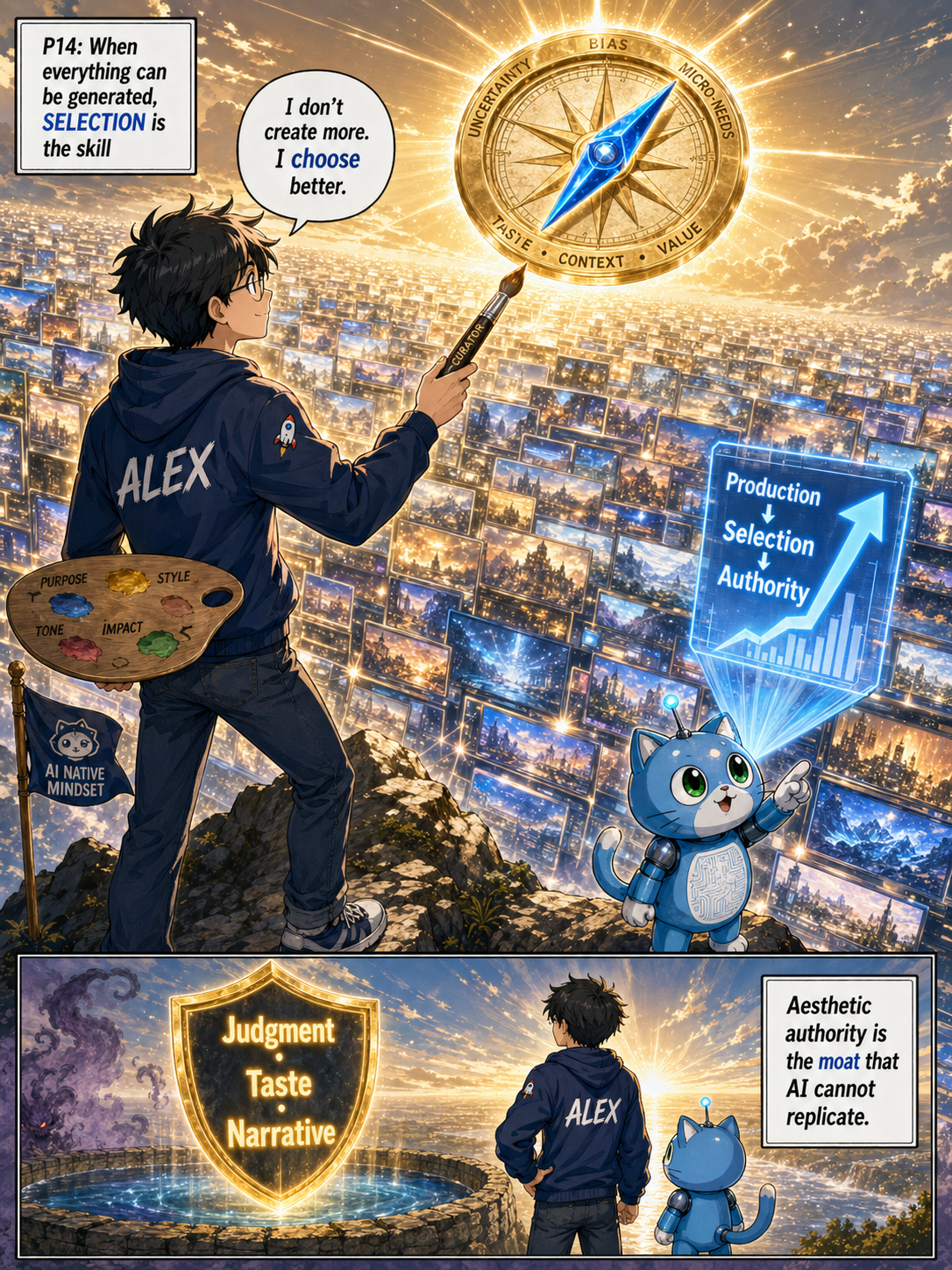 P14 Aesthetic Authority — When Everything Can Be Generated, Selection Is the Skill