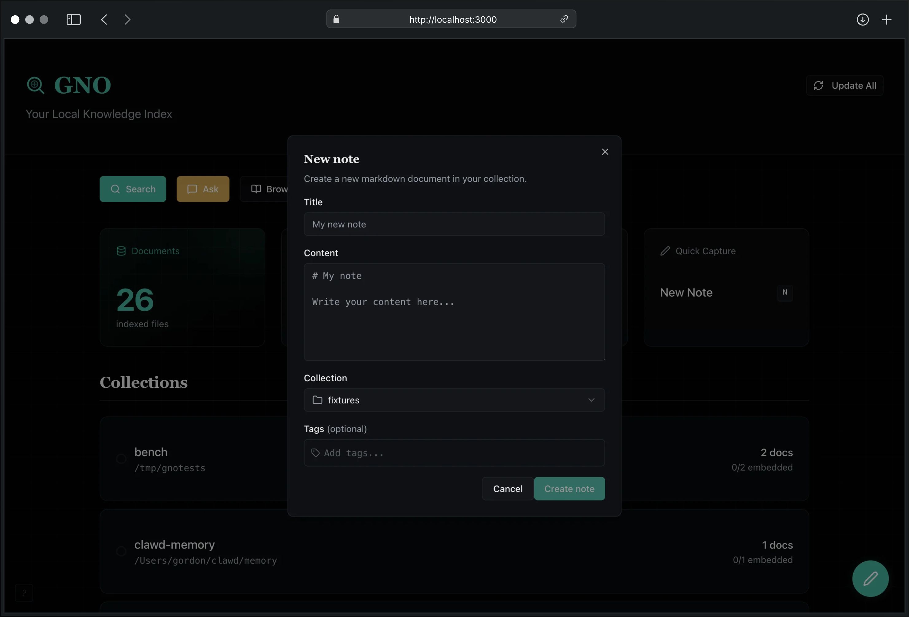 GNO Web UI