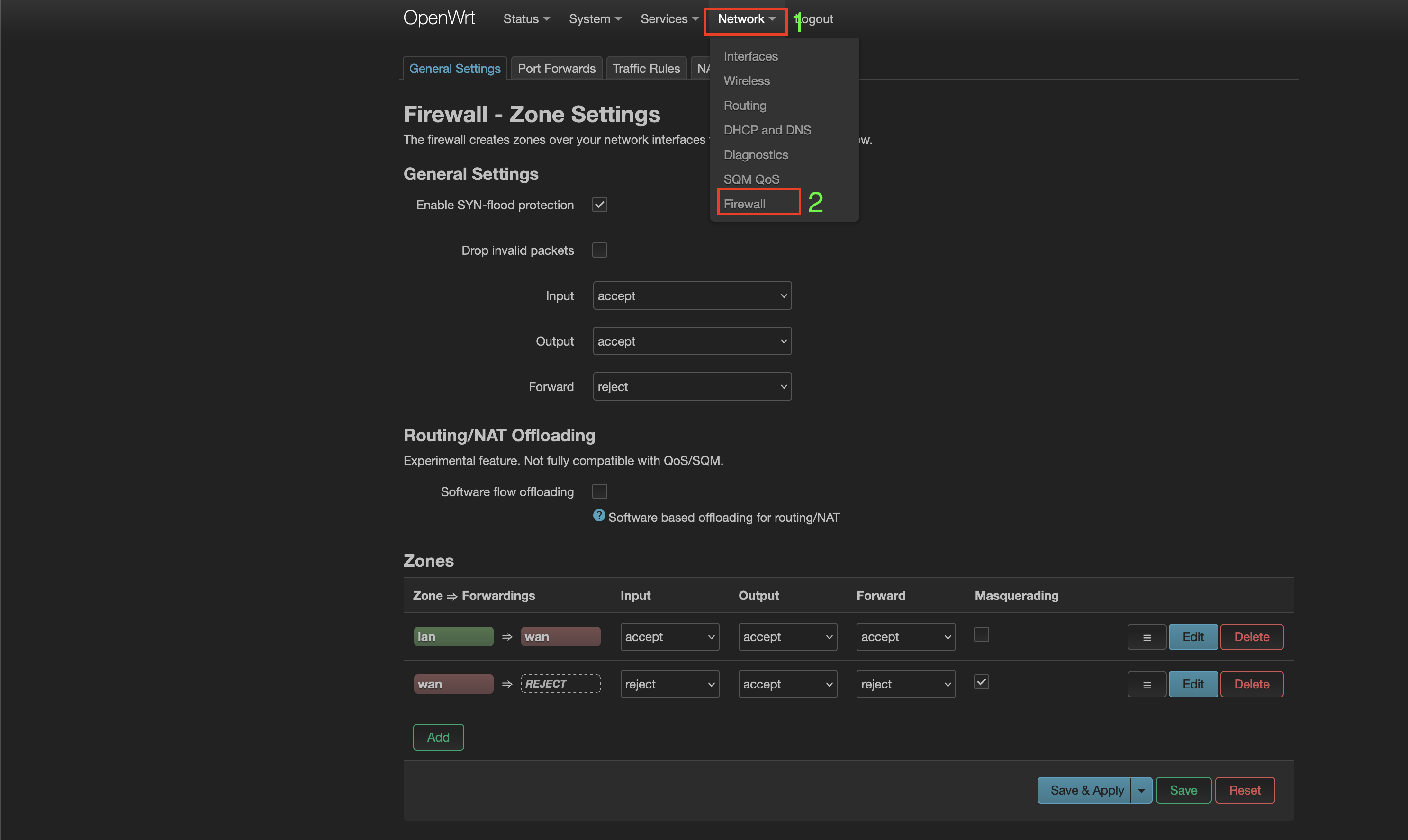 firewall page