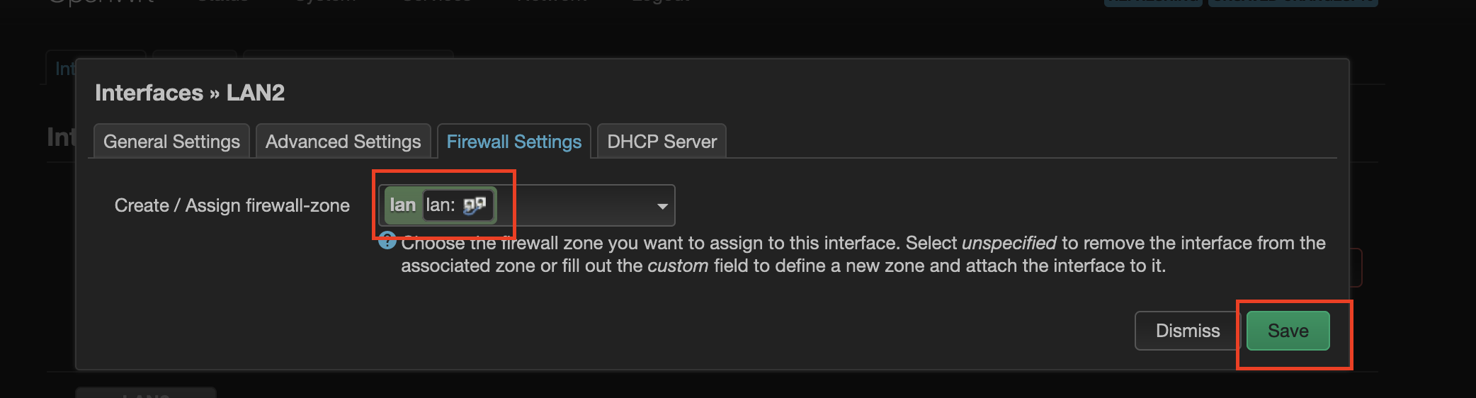 enable DHCP server