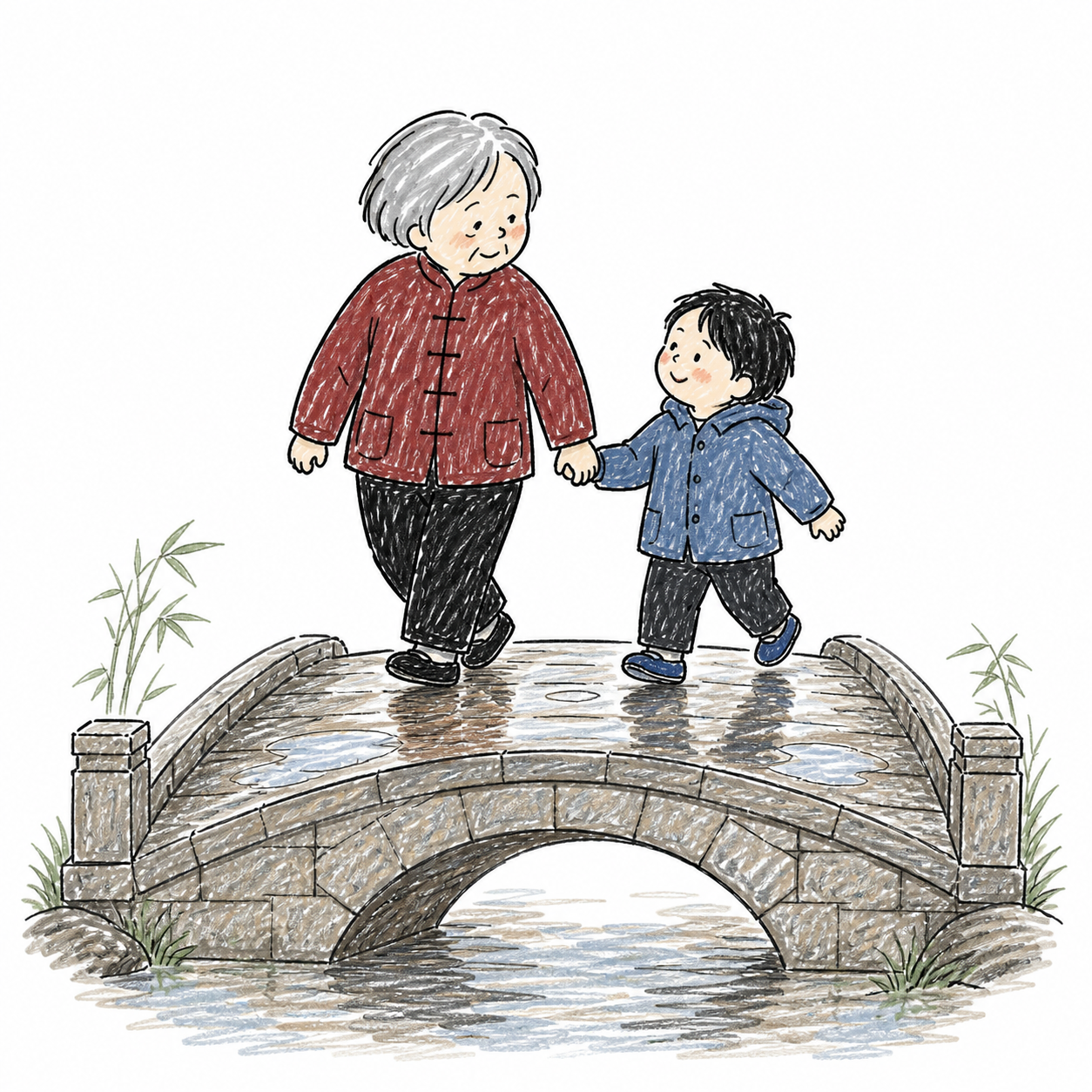 彩铅日记漫画示例